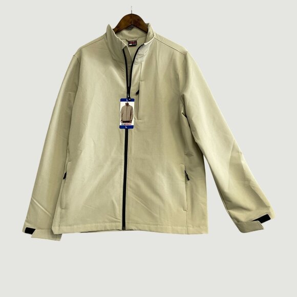 NEW 32 Degrees Heat Men's L Beige Lightweight Full-Zip Windbreaker Jacket - Picture 3 of 9